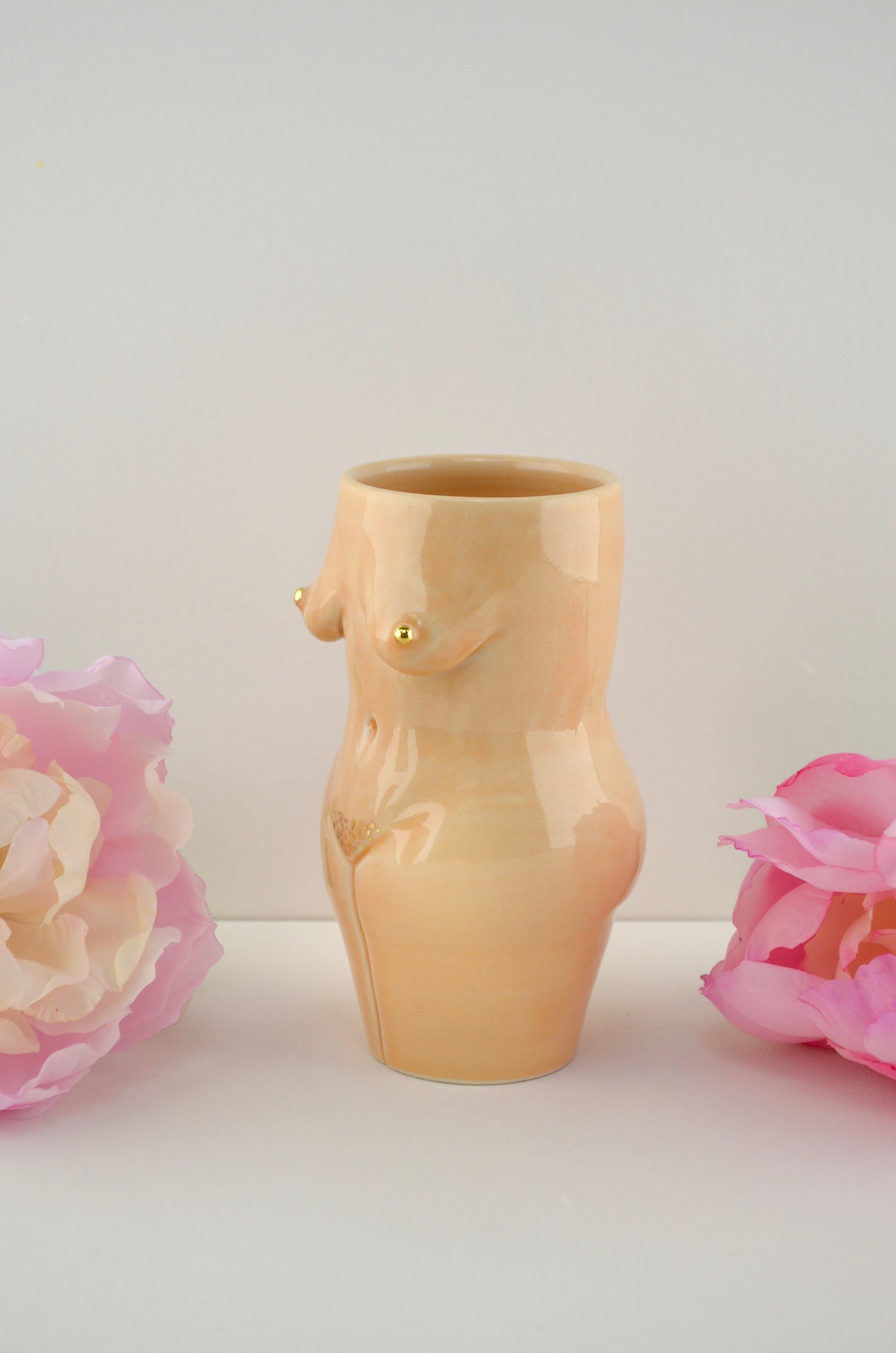 Freckled Apricot Lady Vase - Small