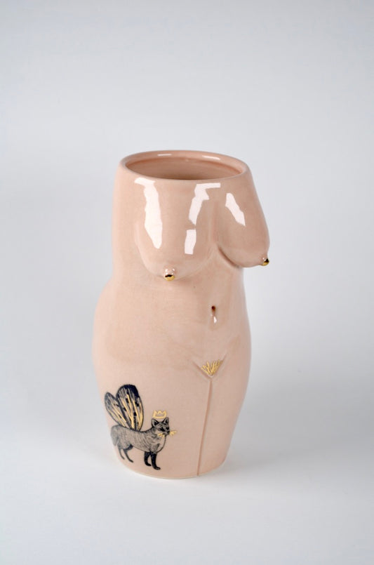 Fairy Fox Lady Vase - Medium