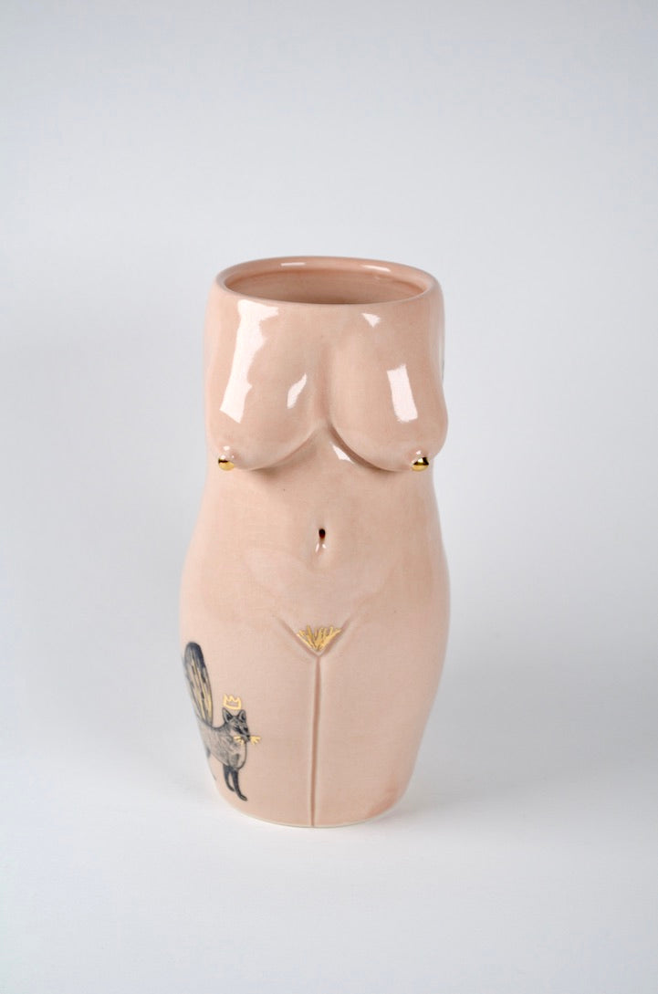 Fairy Fox Lady Vase - Medium
