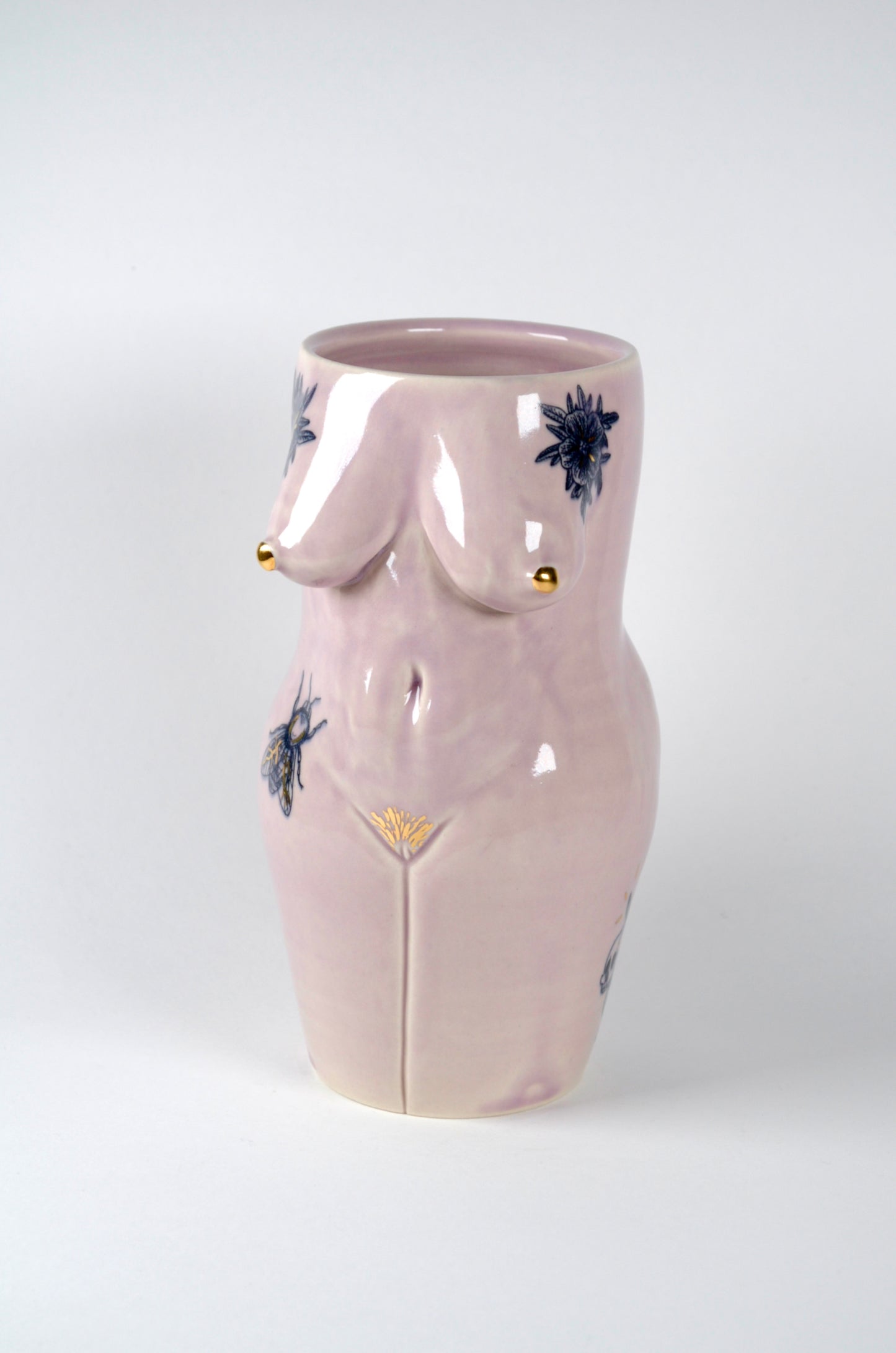 Skull Bunny Lady Vase - Medium