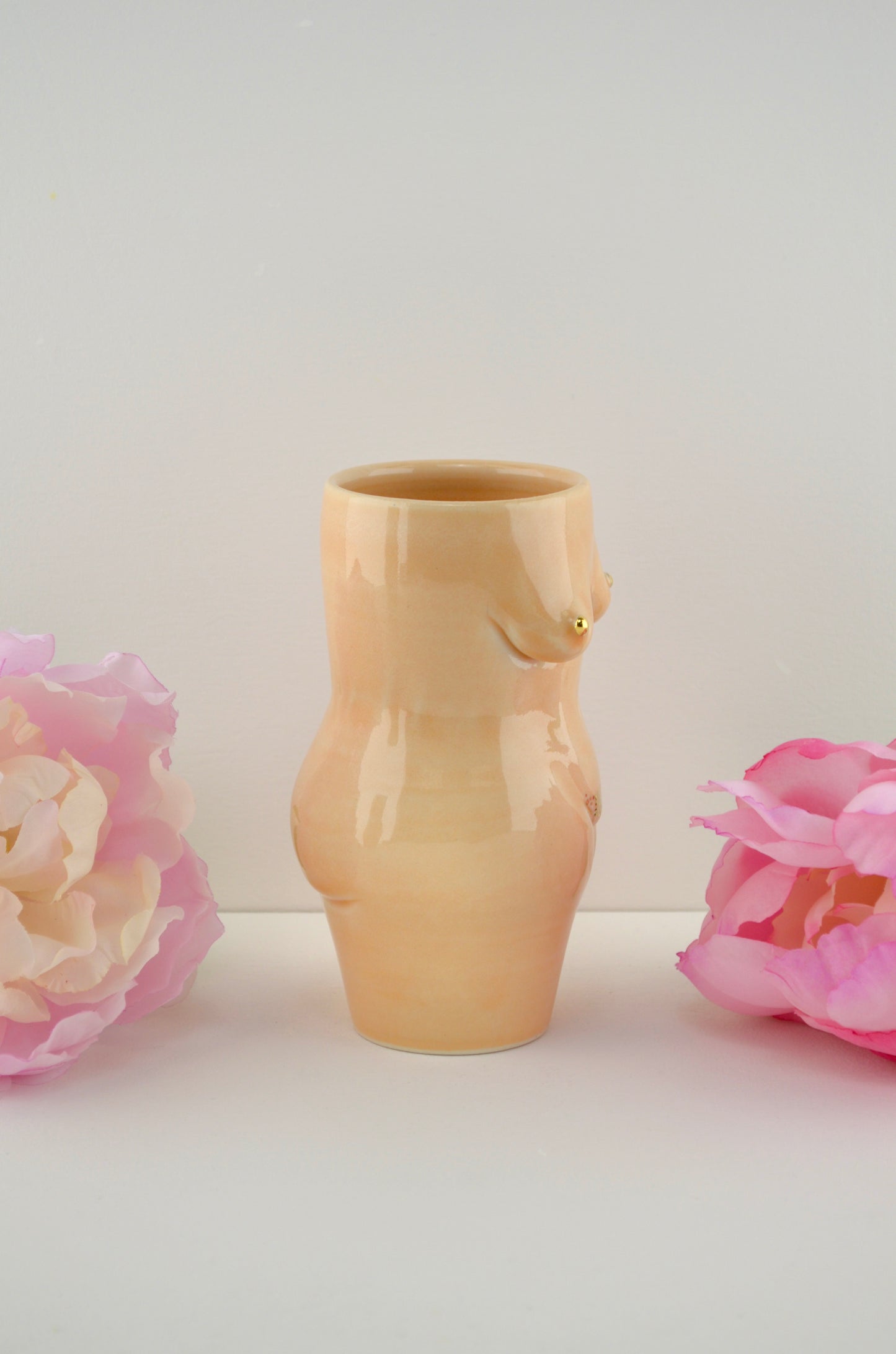Freckled Apricot Lady Vase - Small