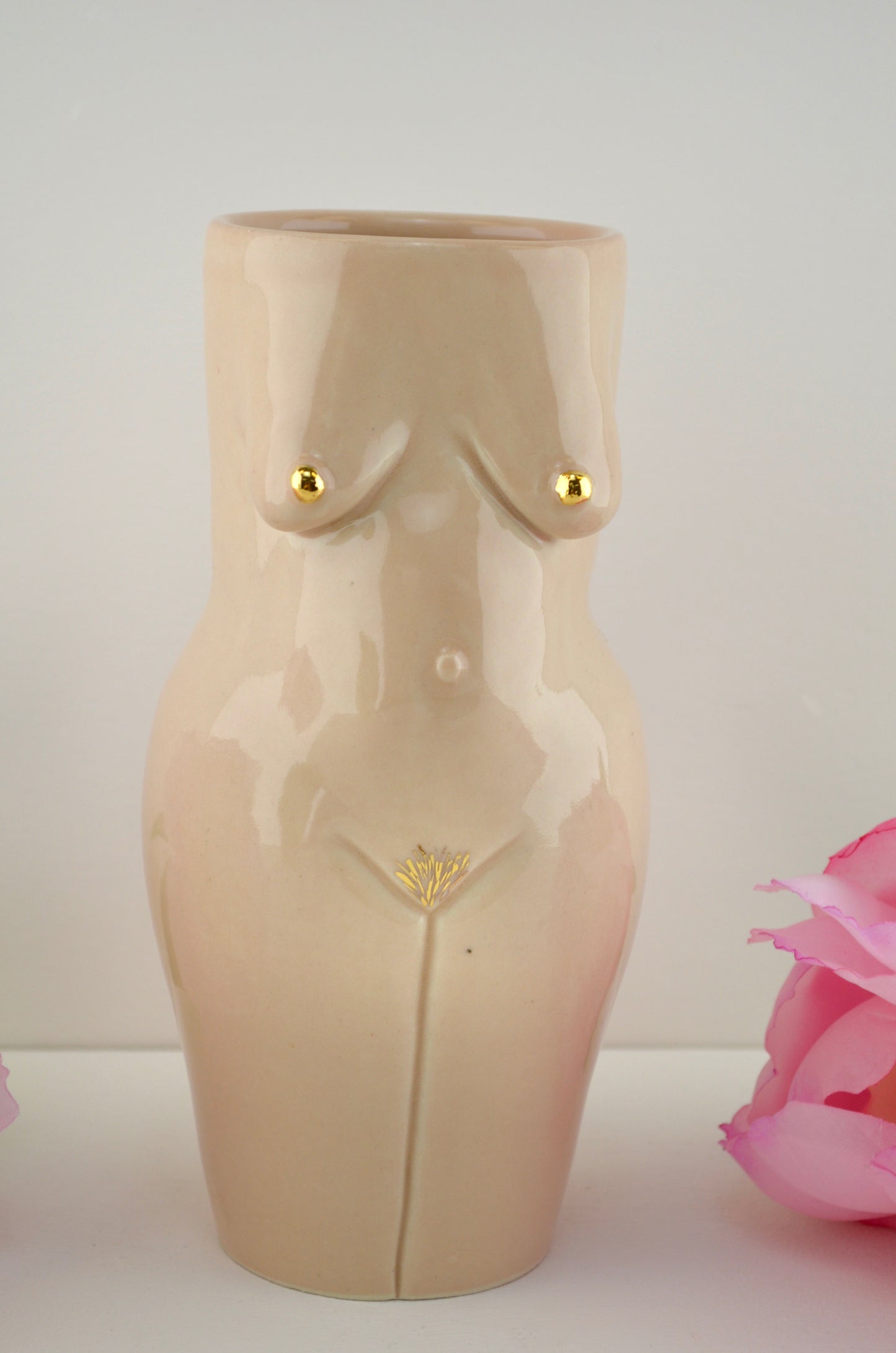 Plain Pink Lady Vase - Small