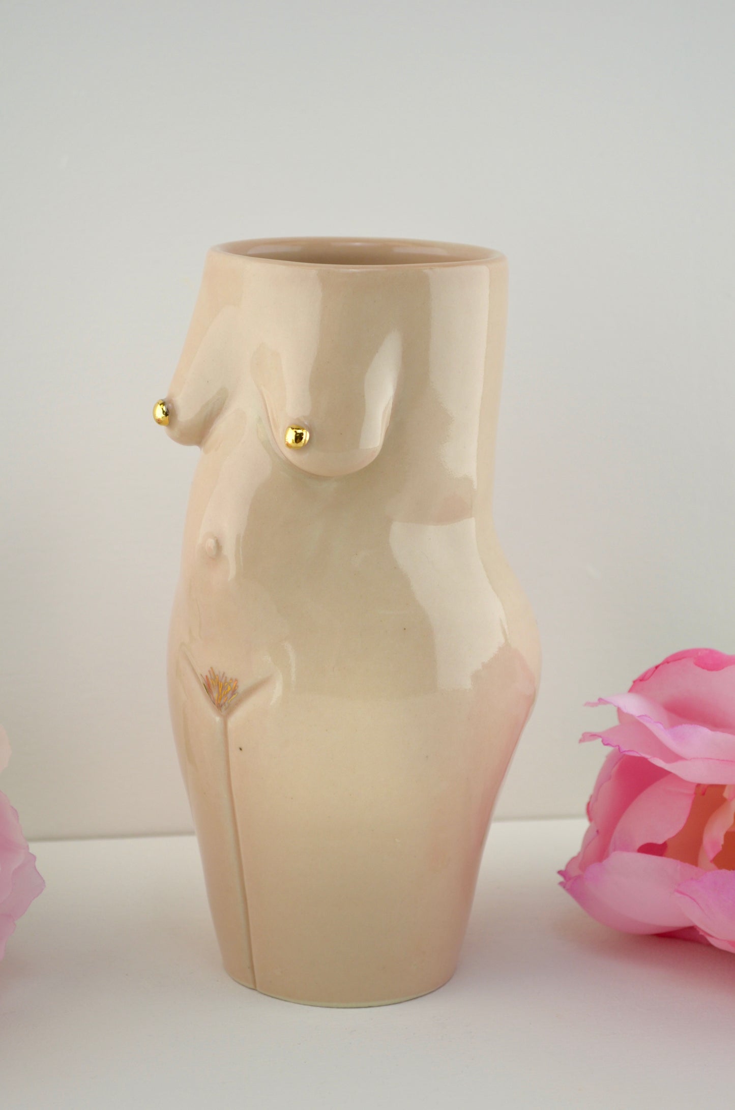 Plain Pink Lady Vase - Small